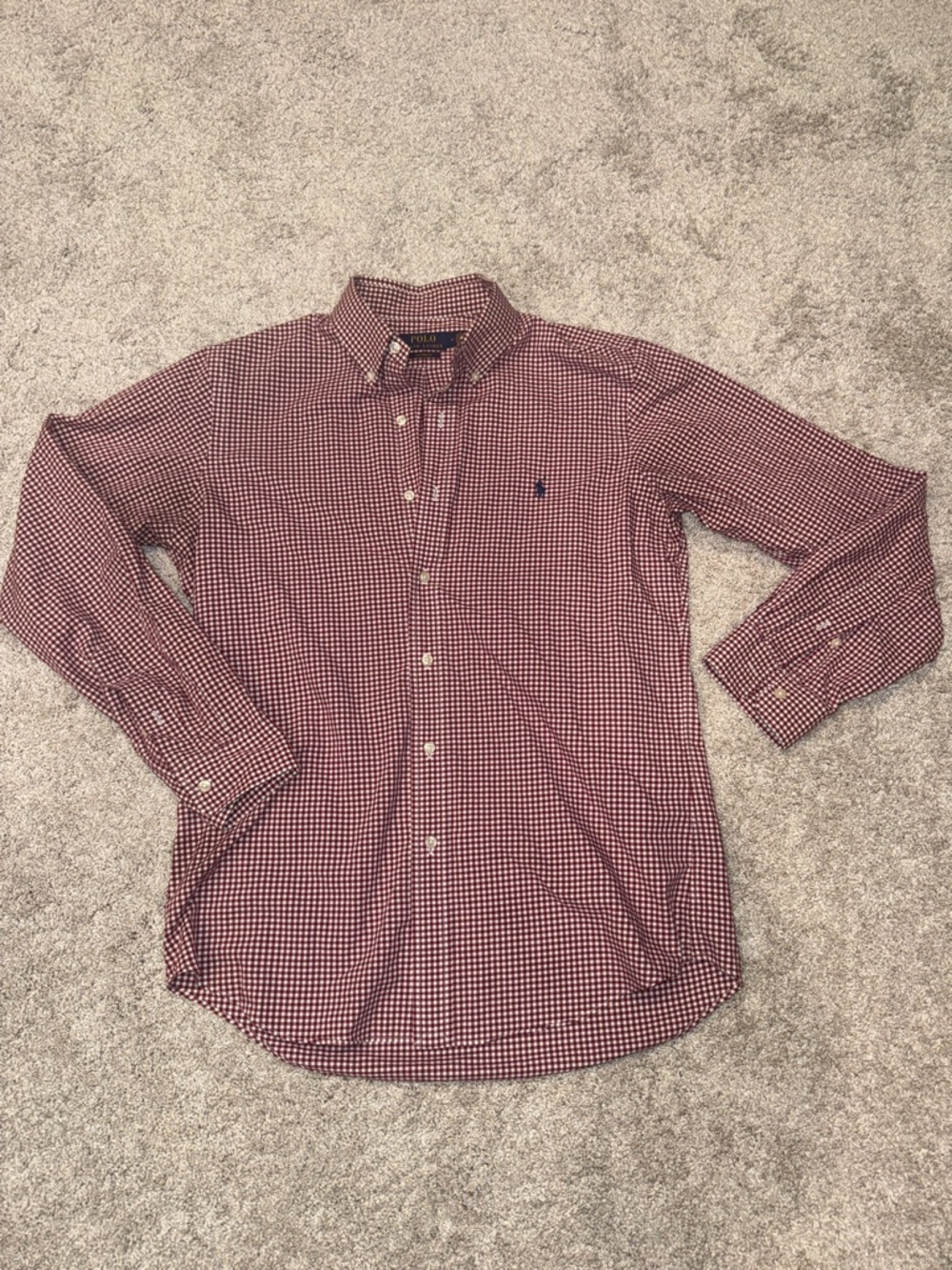 Polo by Ralph Lauren Red and White Gingham Button-Down Shirt